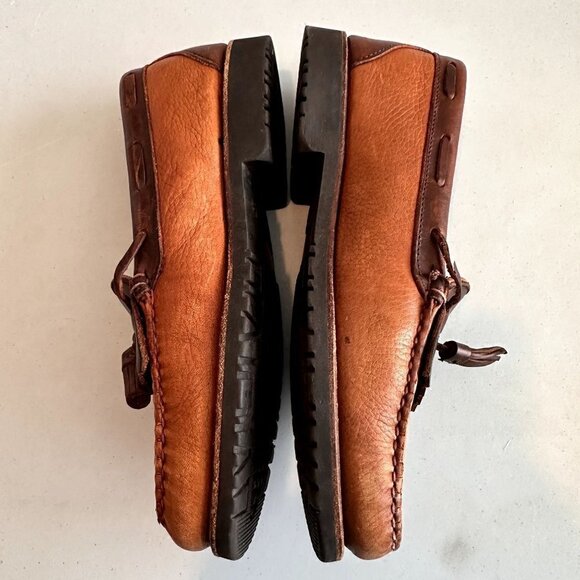 Allen Edmonds Nashua Loafer Mens Size 9  Brown Leather Rubber Sole Tassel main image 4